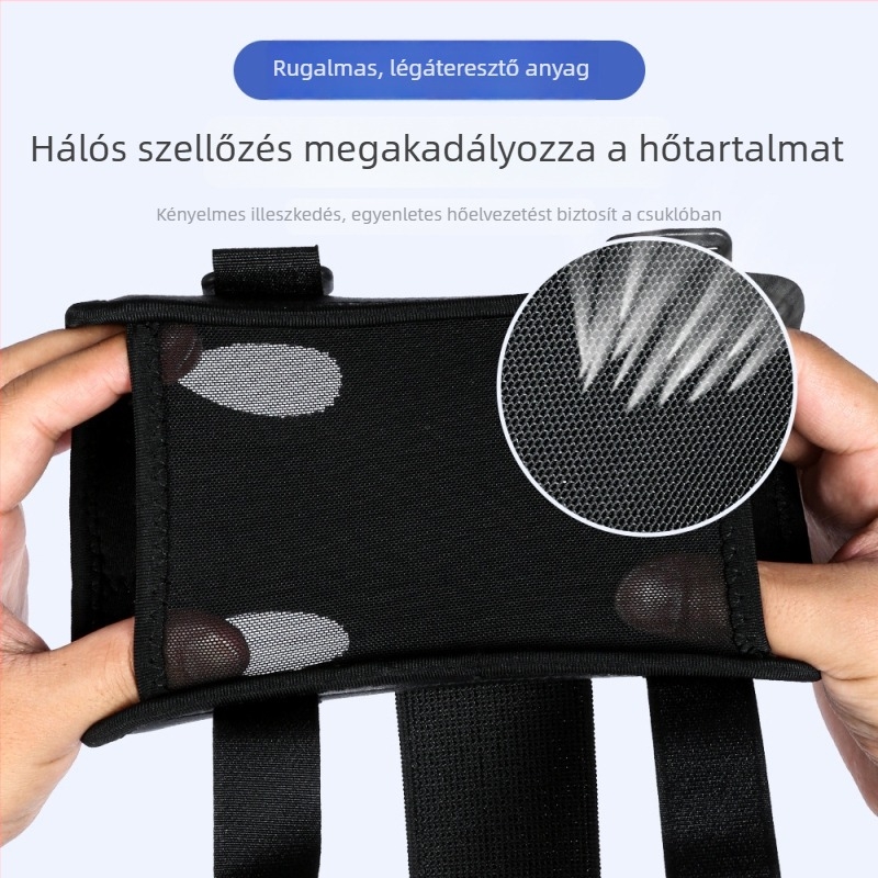 Csuklóvédő alumíniumlemez támogatással a stabilizációért, forgás elleni védelem, ínhártya összenyomó szalag, lélegző hálós védőhüvely