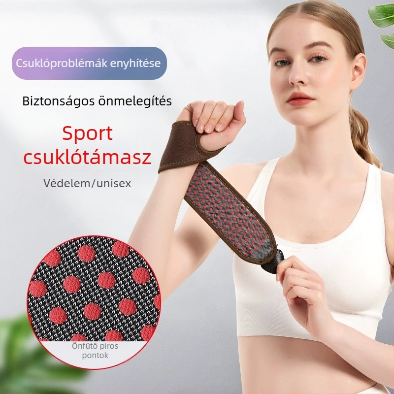 Mágneses melegítő csuklópánt — neopren, lélegző, melegítő hatás, csukló támogatás és ízületi védelem