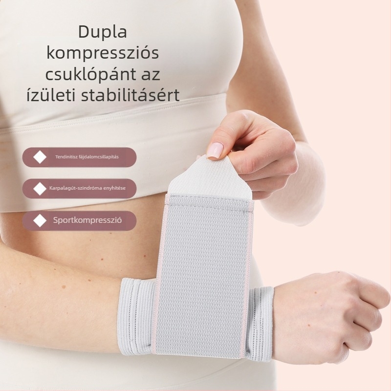 Légáteresztő csukló-kompressziós támasz sporthoz, badmintonhoz, támogassa inakat és ízületeket