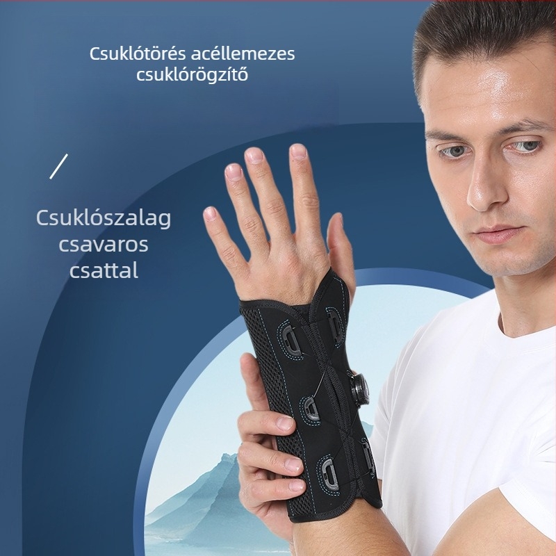 Szabadban használható sport kompressziós csuklópánt, állítható, lélegző, edzéshez