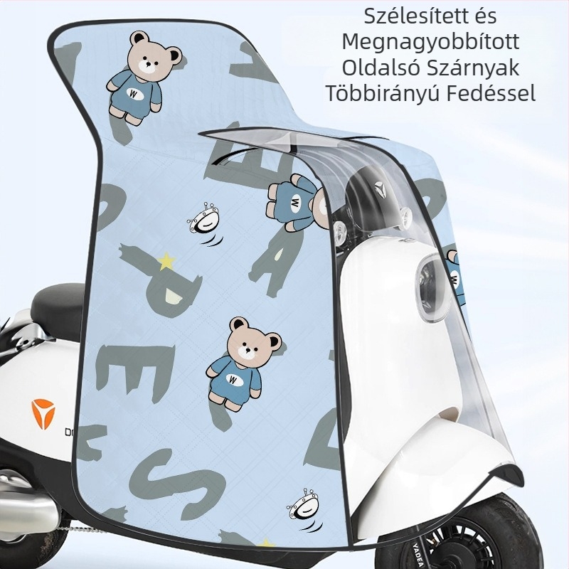 Szélvédő takaró elektromos járművekhez, nyári vékony árnyékoló, vízálló védőhuzat elektromos motorkerékpárhoz, minden évszakra