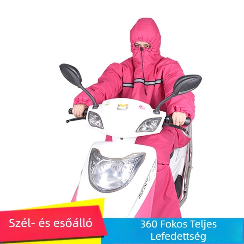 Téli fleece-bélelt szélvédő kabát elektromos motorokhoz
