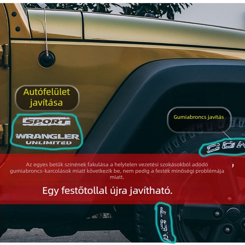 Autómotor csavar jelölő toll, fémlemez javító festékkel, fehér és zöld