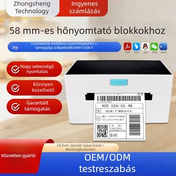 4 hüvelykes termikus címkenyomtató, címkékhez és vonalkódokhoz, modell 9220