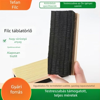 Fából készült hátú filc táblaradír