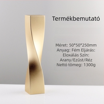 Alumínium ötvözetből készült trófea – absztrakt geometriai dizájn, testreszabható emlékdíj éves értekezletekhez