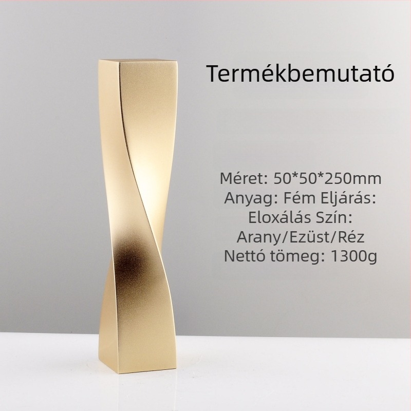 Alumínium ötvözetből készült trófea – absztrakt geometriai dizájn, testreszabható emlékdíj éves értekezletekhez