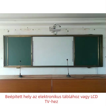 Mágneses csúszó tábla beépített projektorral az oktatáshoz, matt felület, könnyű írni és törölni.