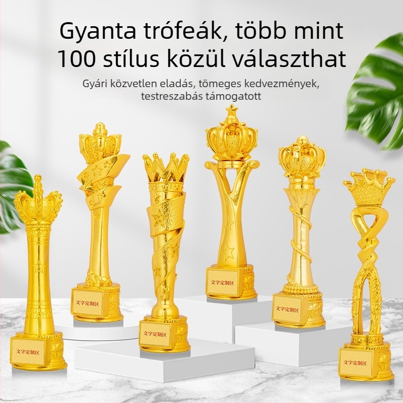 Egyedi gyanta trófea a munkatársak éves értekezletén rendezett díjakhoz, valamint érmek tánc-, ének- és beszéd versenyekhez
