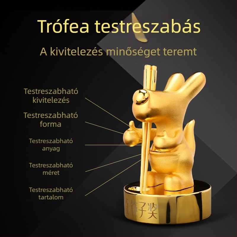 Személyre szabott fém trófea céges díjakhoz és iskolai csapatok emlékére