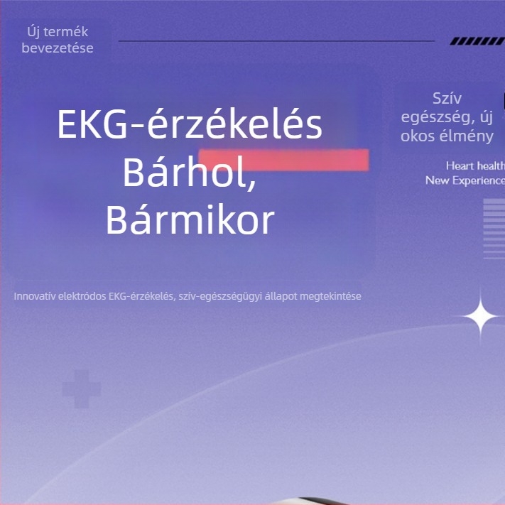 ECG okos gyűrű szívritmus, SpO2, alvás és aktivitás nyomon követése, Bluetooth