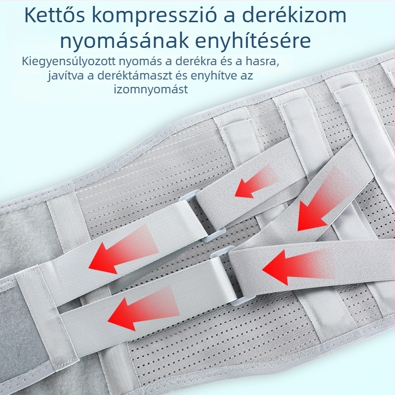 Deréköv acéllemez-támaszokkal, lélegző edzőöv