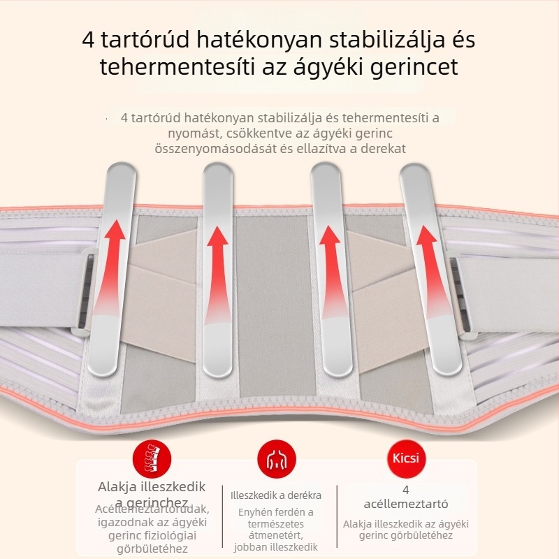 Rhotaffy önmelegítő derékszorító hasi támasz és turmalinnal, infravörös melegítés, acéllemez