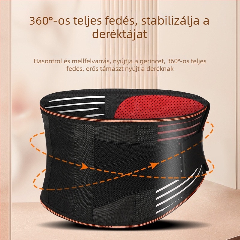 Rhotaffy önmelegítő derékszorító hasi támasz és turmalinnal, infravörös melegítés, acéllemez