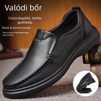 Kadixin férfi valódi bőrből készült loaferek - casual üzleti slip-on puha talppal