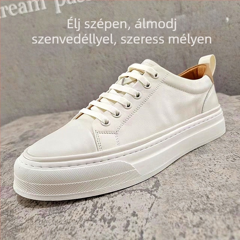 Férfi bőr slip-on cipő, fűző nélküli, kerek orrú, alacsony sarok, gumírozott talp, felső része bőrből, belső bőr és talp bőrből