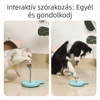 Interaktív háziállatok számára játék: jutalomfalat adagoló golyó lengő mozgással, lassú etetés kutyáknak és macskáknak
