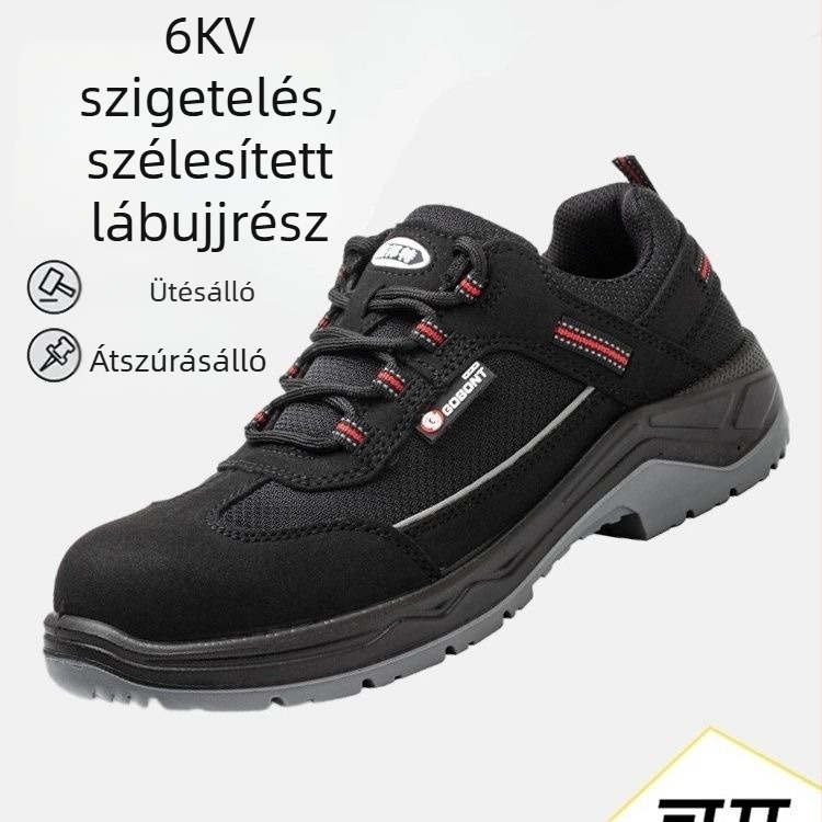 Férfiaknak szigetelt védőcipő acélorral – ütésálló, perforáció elleni, csúszásmentes, könnyű, lélegző, szagtalanító