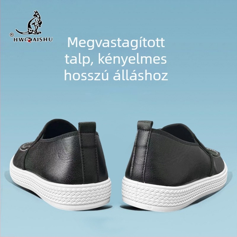 Férfi nyári slip-on loaferek, lélegző, egyszínű, hétköznapi lapos talpú cipő