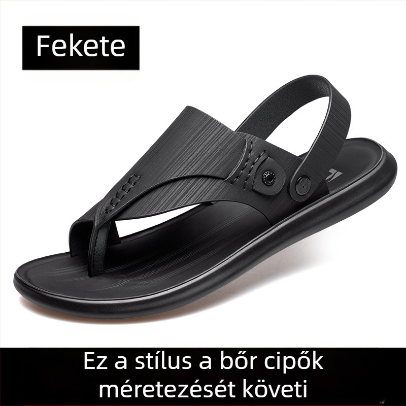 Férfi nyári szandálok - puha ujjközti pánttal, kényelmes strand- és kültéri viselet, kétféle hordozási mód, divatos