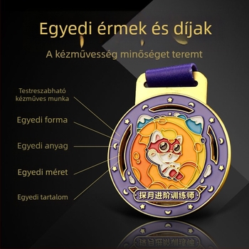 Személyre szabott fém maratoni érme – atlétikai versenyek emlékdíja