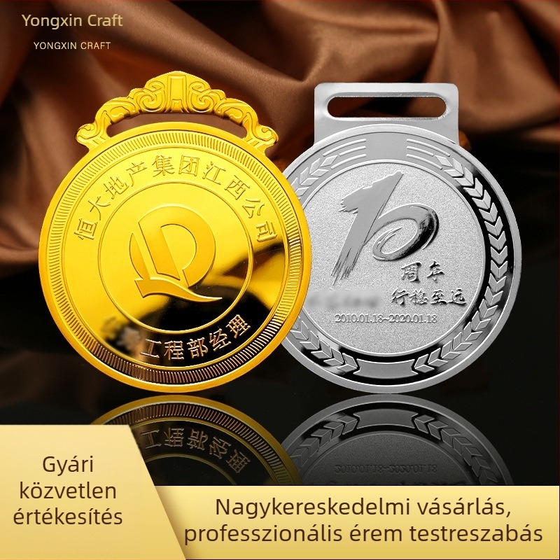 Személyre szabott fém maratoni érme – atlétikai versenyek emlékdíja