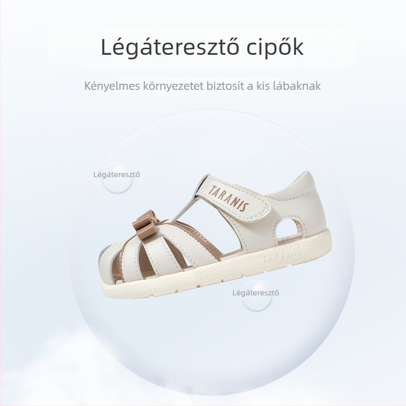 Terranis gyerekcipők lányoknak zárt orrú, csúszásmentes, hercegnő-stílusú szandálok, lélegző puha talppal