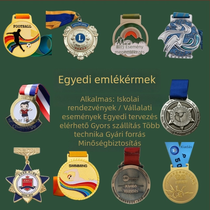 Személyre szabott fém érmek maraton eseményekre, emléktáblák versenyekhez, innovatív vállalati kitüntető táblák, egyedi gyártású