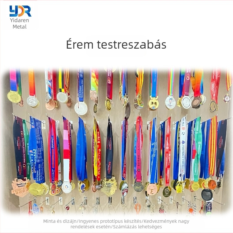 Iskolai sporteseményekre és maratonokra tervezett testreszabott fém érmek – emlékérmek arany, ezüst és bronz