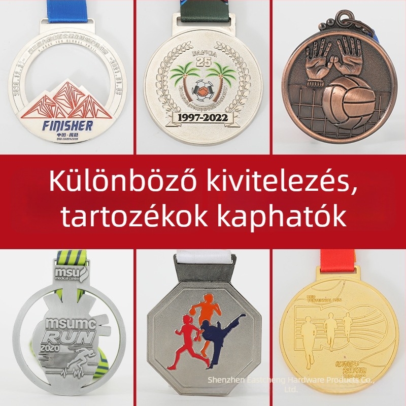 Személyre szabott fémmedálok 3D sporteseményekre, maratonokra és vállalati/iskolai klubversenyekre — arany, ezüst és bronz