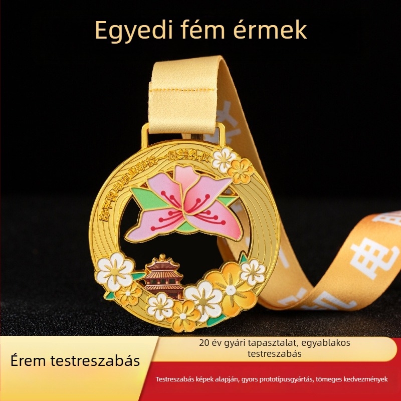 Személyre szabott maratoni érmek — arany, ezüst és bronz a sporteseményekhez, emlékérmek