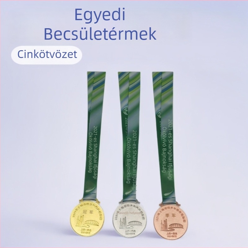Kosárlabda bajnokság medál, nyakba akasztható, arany/ezüst/bronz, emlékérme cinkötvözetből