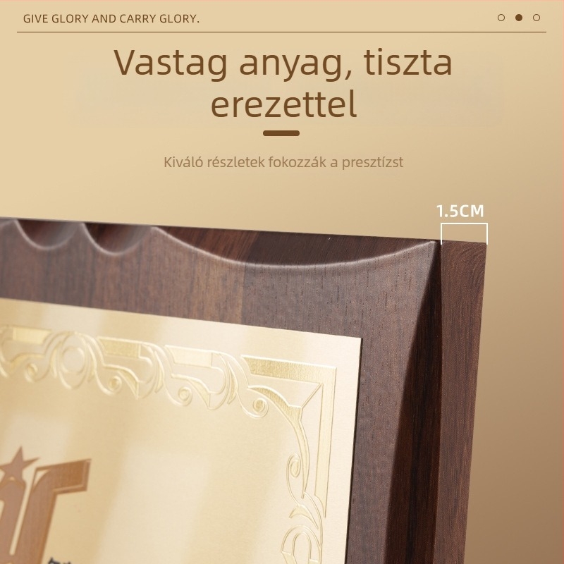 Tisztelet- és engedély plakett bronz bevonatú érme, fa alapú díjazó plakett, testreszabható ajándék