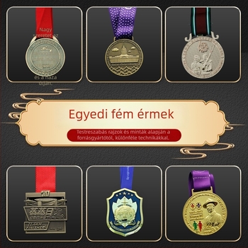 Személyre szabott klubmedál zsinórral – maratoni emlékérme bronz