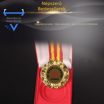 Személyre szabott kerek maratoni emlékérem, cinkötvözetből