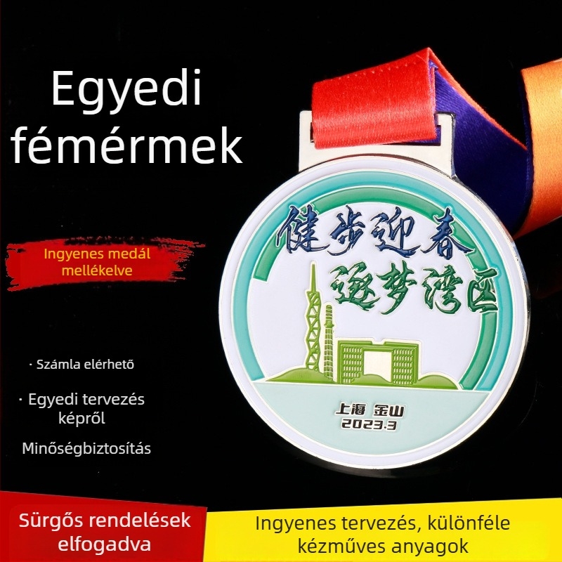 Testreszabott zománcozott fémérmek maraton és gyalogló eseményekhez, emlék- és díszérmek, valamint érme testreszabás