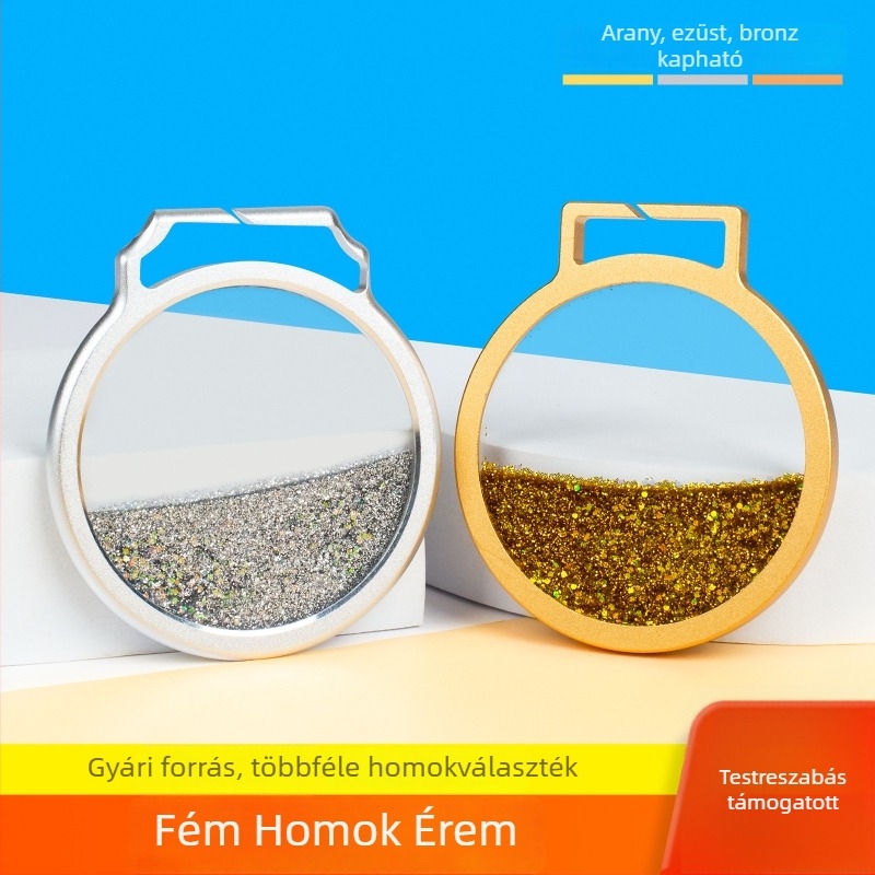 Személyre szabott fém- és akril medál gyorshomok hatással sporteseményekhez