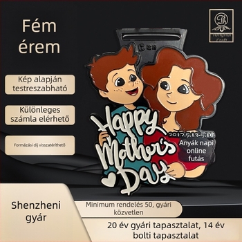 Anyák napi online maratoni medál – személyre szabott emlékérme sporteseményekhez