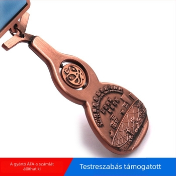 Tök alakú cinkötvözet medálok sporteseményekre és maratonokra.