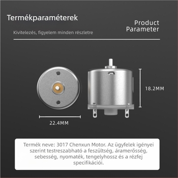 3017 mikro DC motor elektromos borotvához gumírozott fedéllel, kefés motor 5V, 3,7V automata borotvához