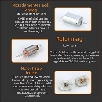 3017 mikro DC motor elektromos borotvához gumírozott fedéllel, kefés motor 5V, 3,7V automata borotvához
