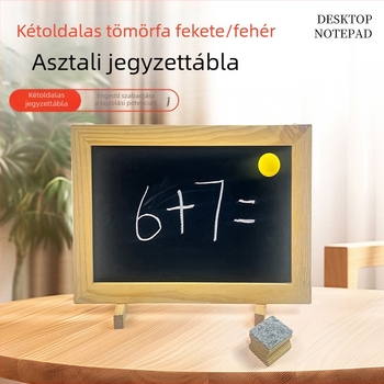 Fakeretes mágneses kétoldalas asztali tábla, otthonra és iskolába, diákok üzenetei, letörölhető