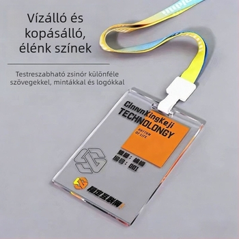 Átlátszó akril névtábla – DIY testreszabható badge vendégeknek, diákoknak és alkalmazottaknak
