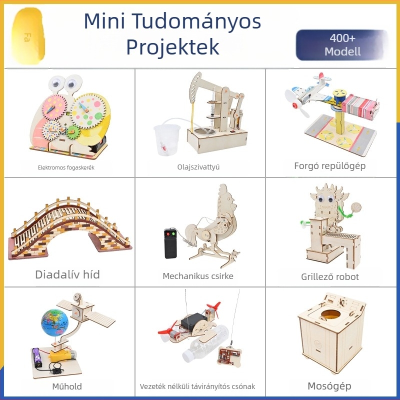 Fából készült tudományos oktatócsomag gyerekeknek: DIY fizikai kísérletek