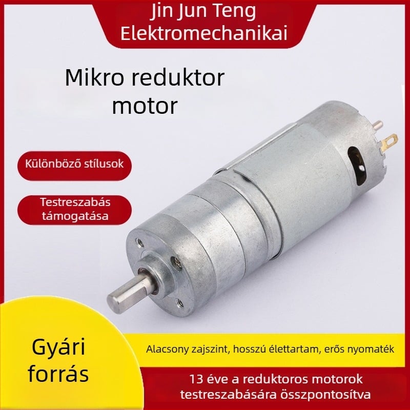 28 mm DC mikromotor redukciós hajtóművel, 24V/12V, intelligens függönyök számára, alacsony sebességű