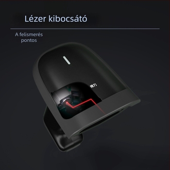 Deli 14880S frissített kézi vonalkódolvasó, USB-kábeles, logisztikára és áruházak számára, fekete