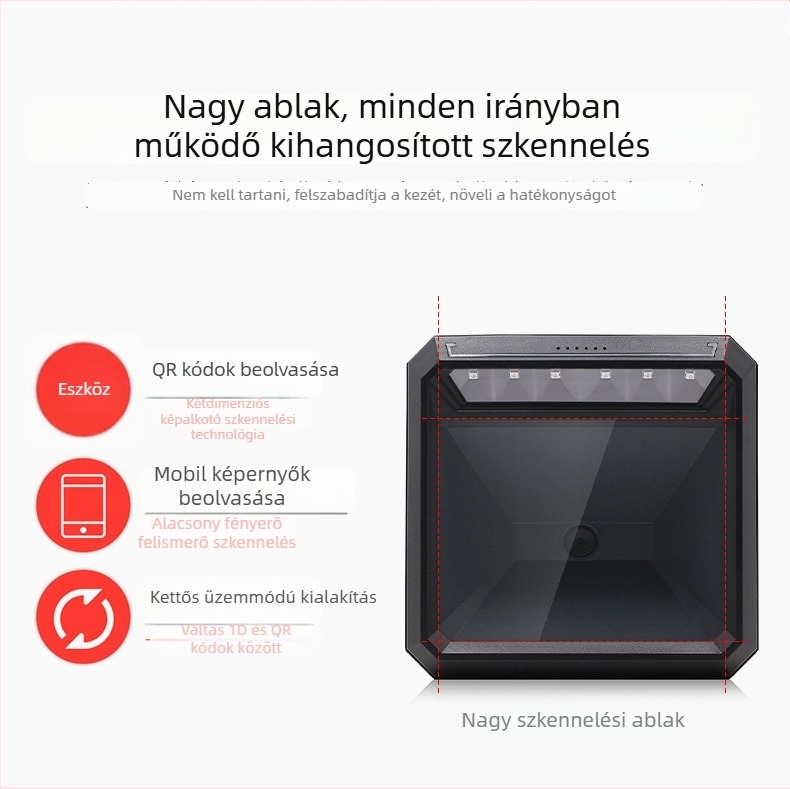 MP7000 QR-kódolvasó platform bevásárlóközponti pénztárgéphez, gyors vonalkódolvasó
