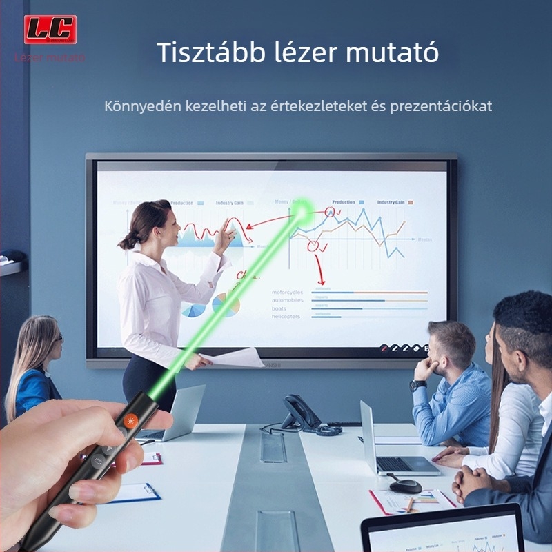 Fleck lézeres oldalváltó toll érintőképernyőhöz, PPT távirányítóval, mindent egyben intelligens táblajelölő