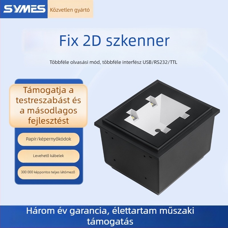 Beépített 2D szkennelő modul automatákhoz, beléptető kapukhoz és önkiszolgáló terminálokhoz – hulladék szelektív gyűjtéséhez