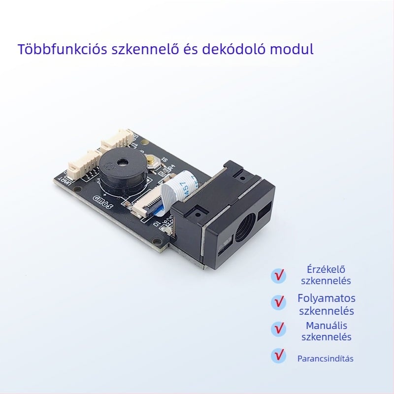 GM65 vonalkódolvasó modul automatikus észleléssel, Plug-and-Play, egyszerű beépített QR-kód olvasás